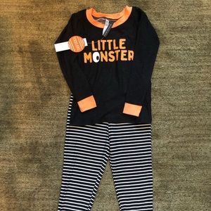 Unisex Halloween Little Monster eyeball 2 piece top and bottom